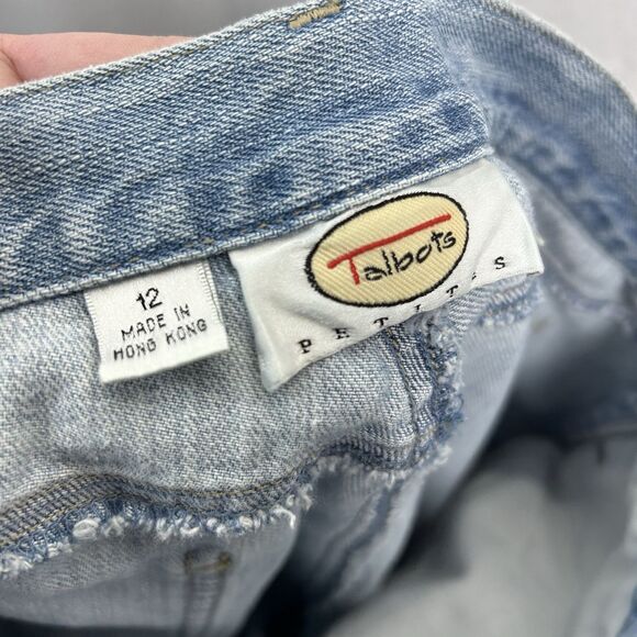 Talbots Blue Jeans Women’s 12  High Rise Light Wash Straight Leg Vintage Cotton - Picture 7 of 9